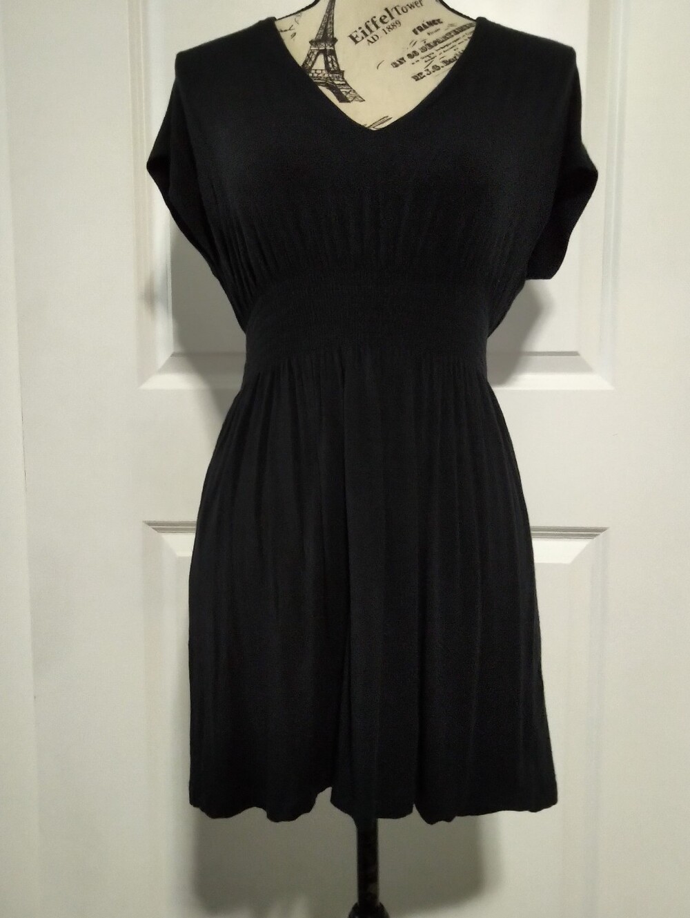 BRAND NEW BEBE Black V-Neck Shirt- Size M